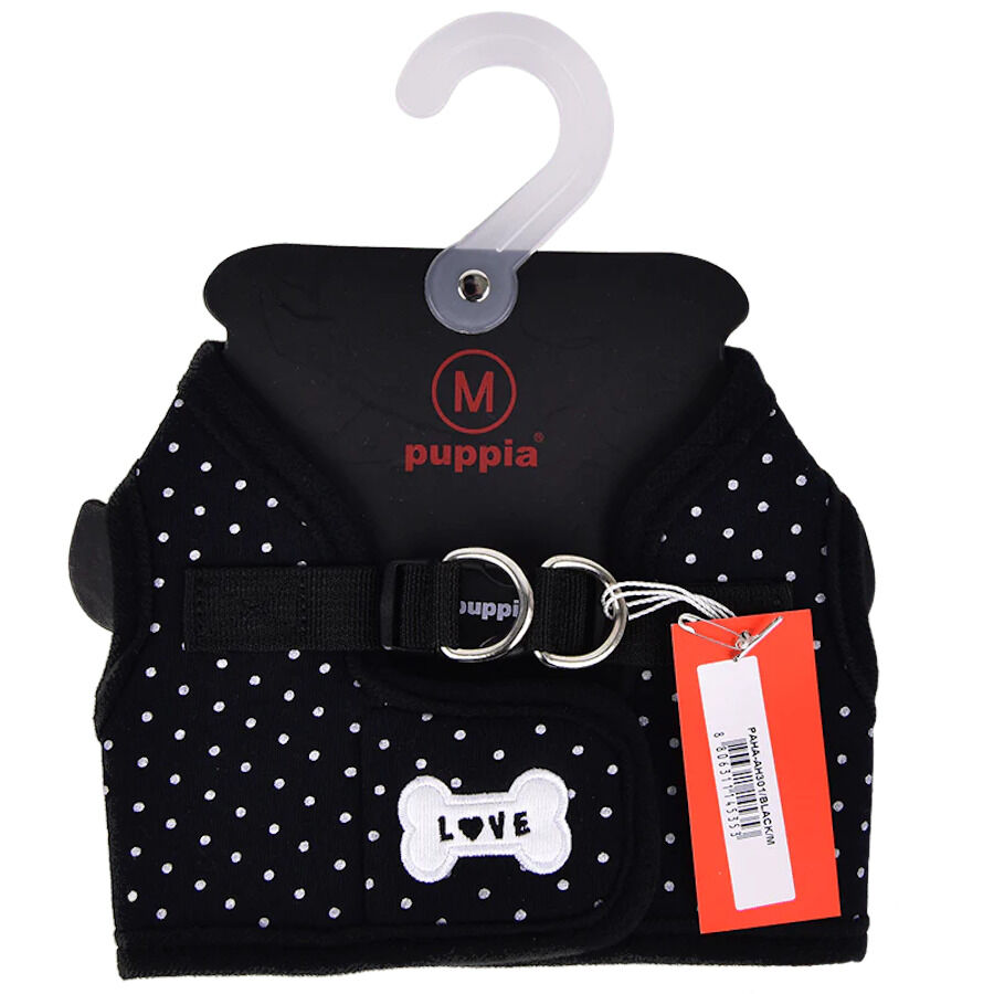 Puppia Dotty Chaleco Preto Peitoral para c&atilde;es, , large Imagem n&uacute;mero 1